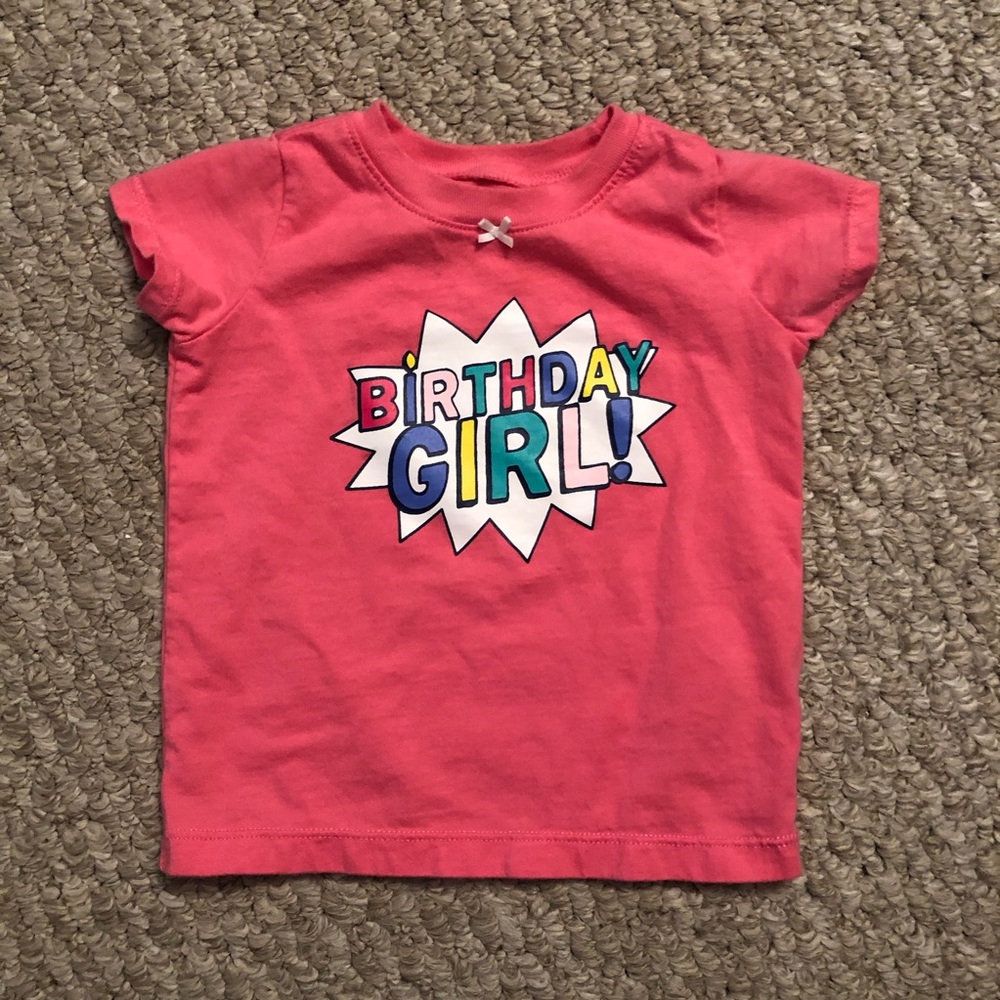 ❤️ 4/$20 Carters Pink “Birthday Girl” T-Shirt